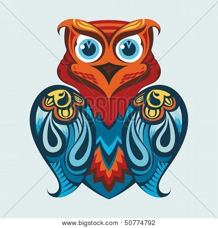 Vector Illustration Of An Owl