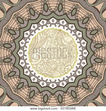 Ornamental lace pattern. Circle.