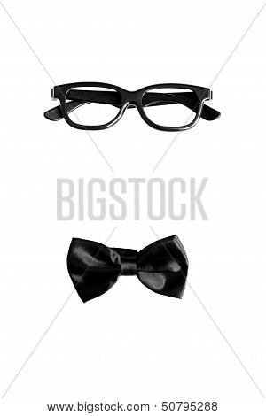 Eye Glasses And Bow Tie
