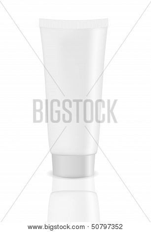 White cream tube vector illustration