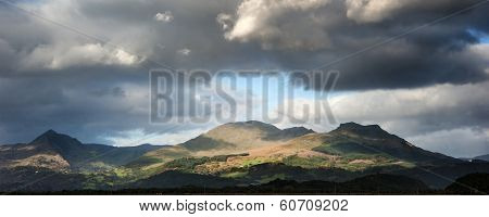 Panorama Landscape Snowdonia National Park Wales United Kingdom