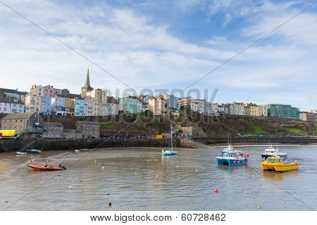 Welsh harbour of Tenby Pembrokeshire Wales