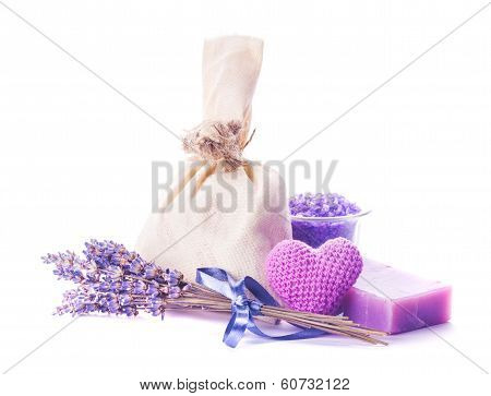 Lavender Spa Set Isolated