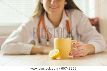 Doctor woman with stethoscope