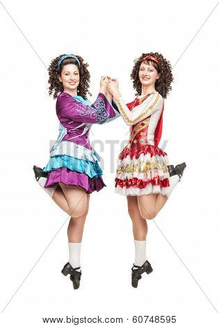 Irish Dancers In Hard Shoes Dancing