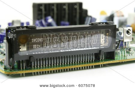 Teil der Dvd-Player mit leuchtenden Display