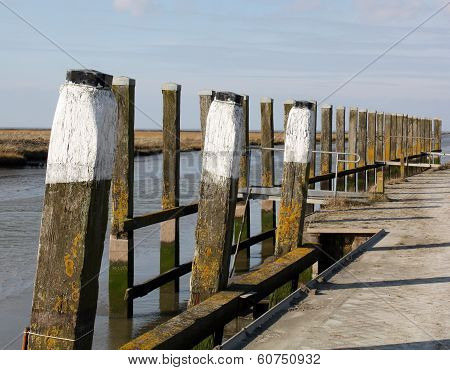Wooden poles