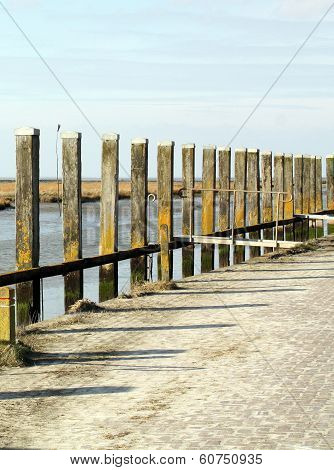 Wooden poles