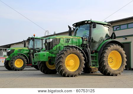 Two John Deere Agricultural Tractors