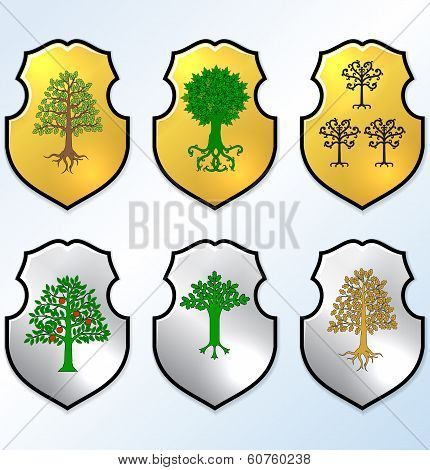 Vector Heraldic elements set