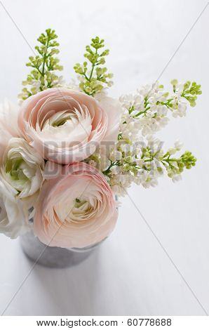 Bouquet Of Flowers In Can
