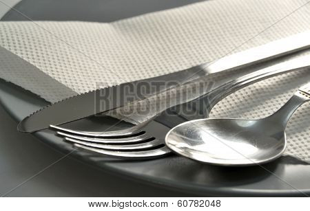 Cutlery On A Plate