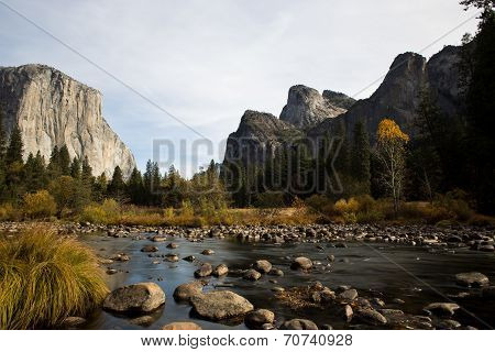 El Capitan in Yosemite from Merced river