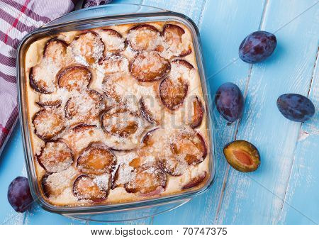 Homemade Clafoutis With Plums