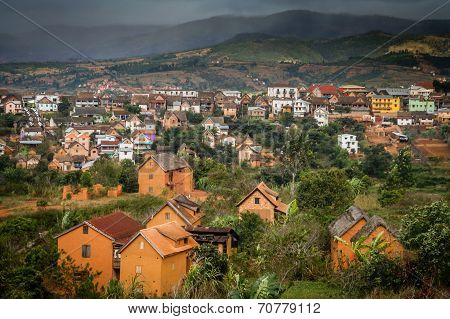 Madagascar town landscape