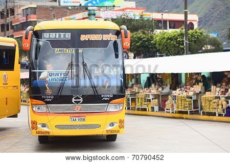 Bus Terminal in Banos, Ecuador