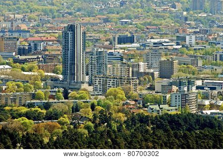 Vilnius City Capital Of Lithuania Aerial View