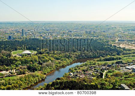 Vilnius City Capital Of Lithuania Aerial View