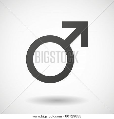 Male  Icon On White Background