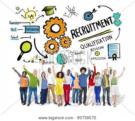 Ethnicity Peolple Recruitment Goal Cheerful Celebration Concept