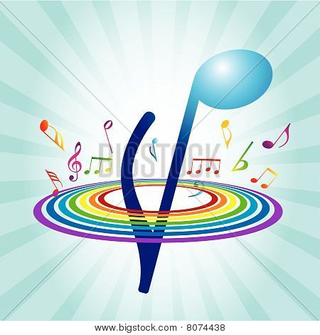 Abstract background with Violin key