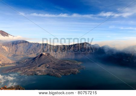 Crater Lake of Mount Rinjani