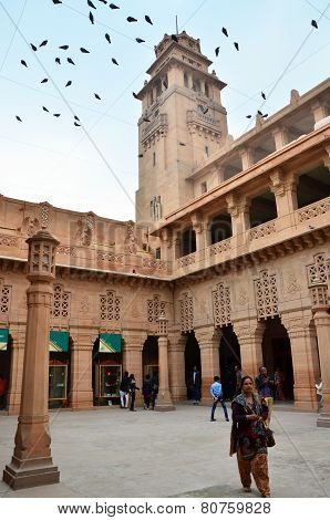 Jodhpur, India - January 1, 2015: People Visit Umaid Bhawan Palace
