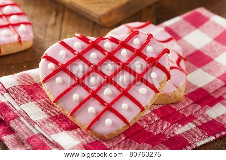 Homemade Pink Valentine's Day Cookies