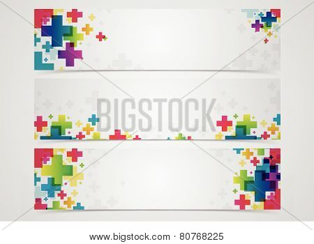 abstract color banner vector