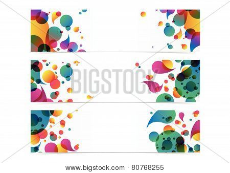 colorful banner header background