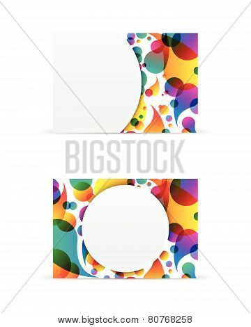 abstract colorful business card