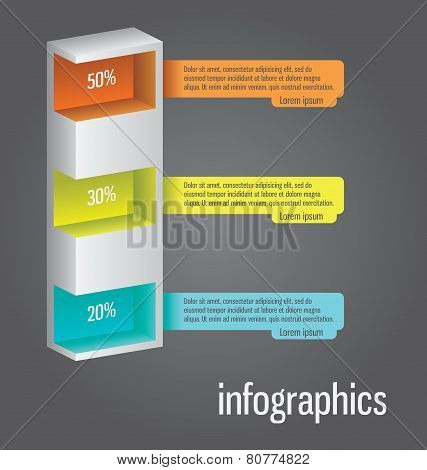 Column Like Diagram, Can Be Used For Infographics, Websites Elements, Presentations, Comparison.