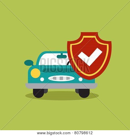 Illustration concept of auto loan in flat design style.