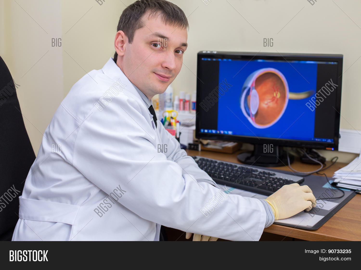 ophthalmologist work image photo free trial bigstock