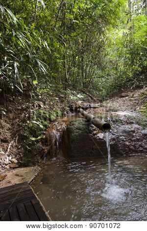 small waterfall in deep forest at Ban Pako, Lao people democratic republic