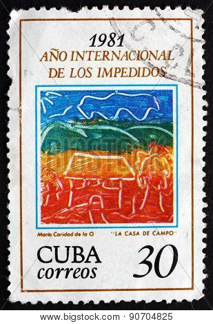 Postage Stamp Cuba 1981 House In The Country