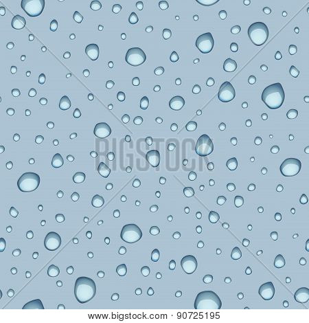 Rain drops. Seamless vector pattern.