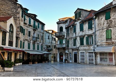 Empty Square of the Old Town of Split