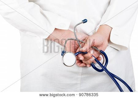 Doctor's Hands With Stethoscope
