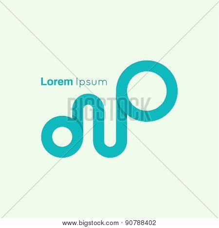 Abstract vector logo design template.