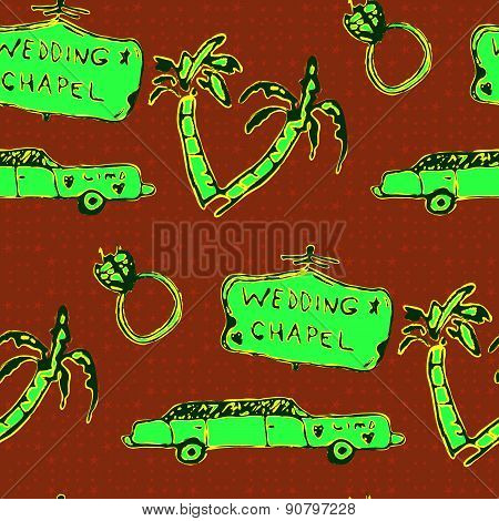 Seamless Pattern Of Luxury Lifestyle Elements