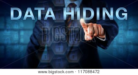Adversary Pressing Data Hiding Onscreen