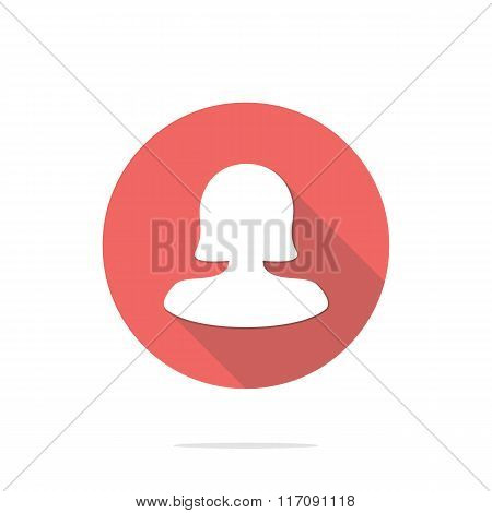 Flat Female User Icon