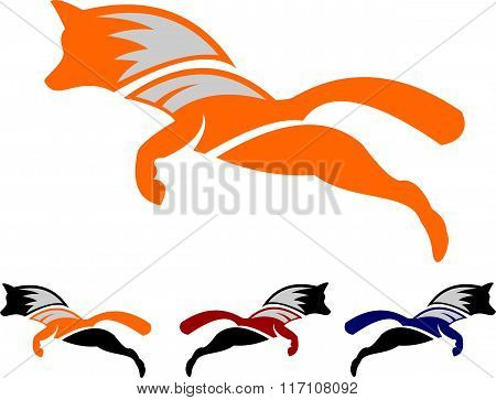 stock logo jump fox