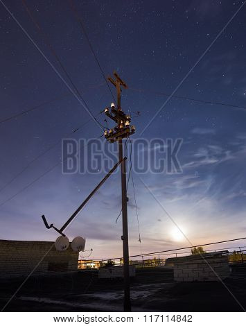 Electric Line In The Night