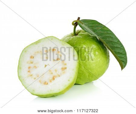 Guava Fruit Isolated On The White Background