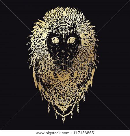Graphic vector monkey abstract design