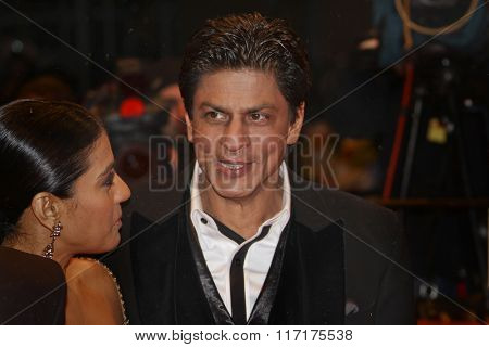 BERLIN - FEBRUARY 12:   Shahrukh Khan  and Kajol Devgan attend the 'My Name Is Khan' Premiere during day two of the 60th Berlin Film Festival at the Palast on February 12, 2010 in Berlin, Germany