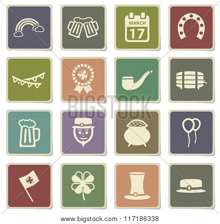 St Patricks day simply icons