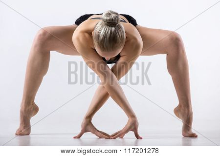 Forward Bending Sumo Squat Pose